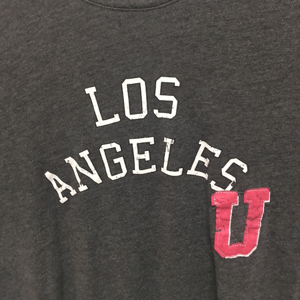 A gray graphic tee